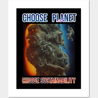 Choose the planet, choose sustainability Posters and Art